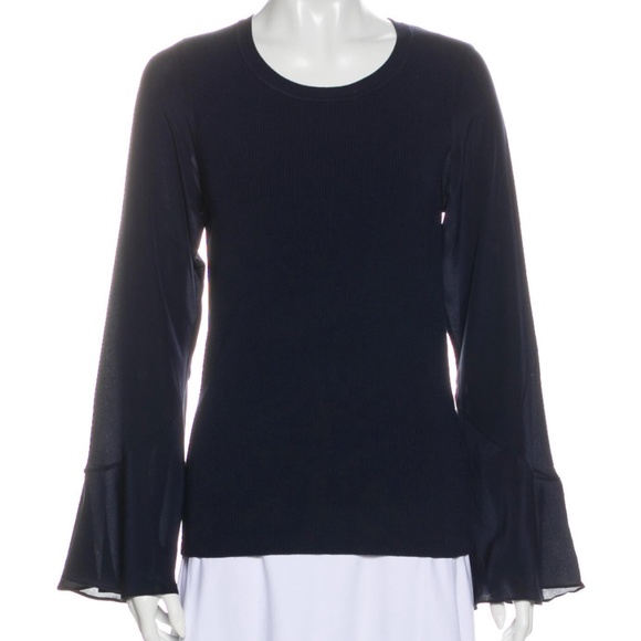SANDRO Scoop Neck Long Sleeve Top - Picture 1 of 3
